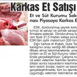 ET VE SÜT KURUMU KARKAS ET SATIŞINA BAŞLADI 