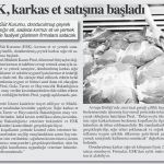 ET VE SÜT KURUMU KARKAS ET SATIŞINA BAŞLADI 