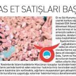 ET VE SÜT KURUMU KARKAS ET SATIŞINA BAŞLADI 