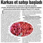 ET VE SÜT KURUMU KARKAS ET SATIŞINA BAŞLADI 