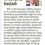 ET VE SÜT KURUMU KARKAS ET SATIŞINA BAŞLADI 