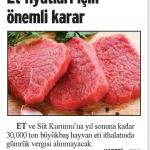 ET VE SÜT KURUMU KARKAS ET SATIŞINA BAŞLADI 