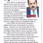 Bakan Çelik; "Arz fazlası 180 bin ton çiğ süt, süttozuna dönüştürülecek"