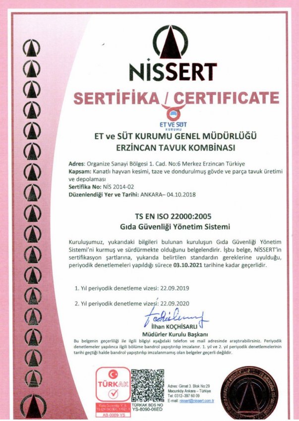 Erzincan Tavuk Kombinası Kombinalarımız Et ve Süt Kurumu Erzincan Tavuk Kombinası Kombinalarımız Et ve Süt Kurumu