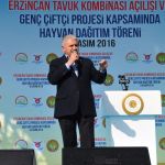 Et ve Süt Kurumu Erzincan Tavuk Kombinasını Başbakan Binali Yıldırım Hizmete Açtı