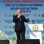 Et ve Süt Kurumu Erzincan Tavuk Kombinasını Başbakan Binali Yıldırım Hizmete Açtı