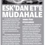 ESK'dan Et Fiyatlarına Müdahale!