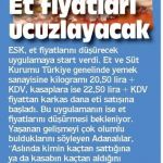 ESK'dan Et Fiyatlarına Müdahale!