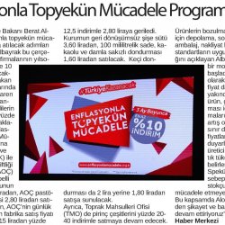 Enflasyonla Topyekün Mücadele Kampanyasına Et ve Süt Kurumundan Destek