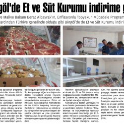 Enflasyonla Topyekün Mücadele Kampanyasına Et ve Süt Kurumundan Destek