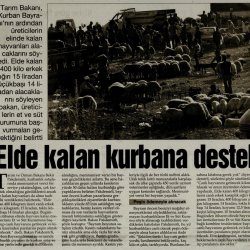 Elde Kalan Kurbanlıkları ESK alacak