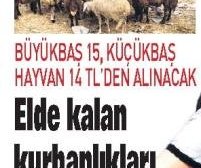 Elde Kalan Kurbanlıkları ESK alacak