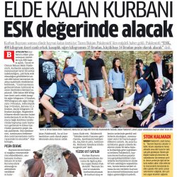 Elde Kalan Kurbanlıkları ESK alacak