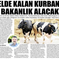 Elde Kalan Kurbanlıkları ESK alacak