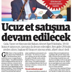 Ucuz Et Satışı Devam Edecek