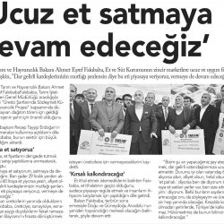 Ucuz Et Satışı Devam Edecek