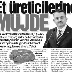 Bakan Pakdemirli'den Besicilere Müjde