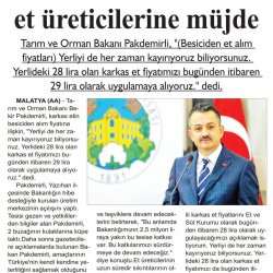 Bakan Pakdemirli'den Besicilere Müjde