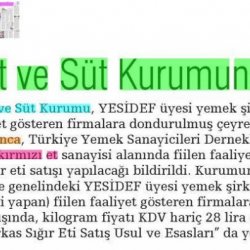 Yemek Şirketlerine ESK'dan Ucuz Et