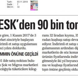 ESK'nın 90 Bin Ton İndirimli Eti Tüketiciye Ulaştı