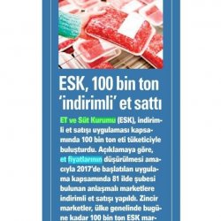 Et ve Süt Kurumundan Tüketiciye Rekor Et Satışı