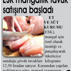 ESK Mangallık Tüm Tavuk Satışına Başladı