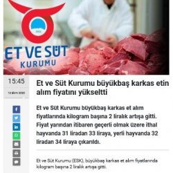 Et ve Süt Kurumundan Üreticiye Destek