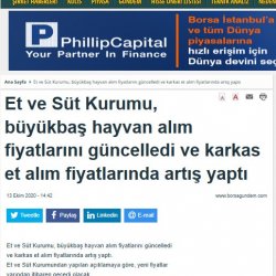 Et ve Süt Kurumundan Üreticiye Destek