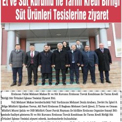 Erzincan Valisi Mehmet Makas Kombinamıza Ziyarette Bulundu