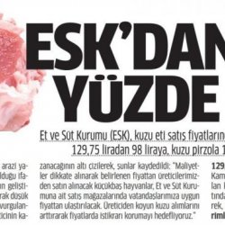 Et ve Süt Kurumundan Kuzu Etinde İndirim