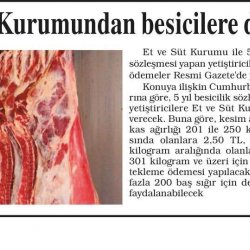 Et ve Süt Kurumu Sözleşmeli Besicilik ile Üreticilere Pazar ve Fiyat Garantisi Sunuyor