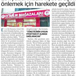 ESK’dan Et Fiyatlarında Ramazan Önlemleri