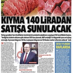 ESK’dan Et Fiyatlarında Ramazan Önlemleri