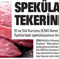 ESK’dan Et Fiyatlarında Ramazan Önlemleri