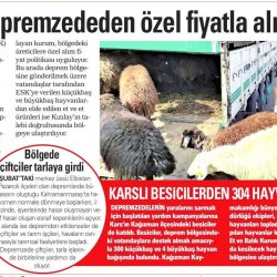 ESK Depremzede Yetiştiricilerden Özel Fiyatla Yaklaşık 3 Bin Hayvan Alımı Yaptı