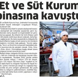 Et ve Süt Kurumu Trabzon Et Kombinası Hizmete Açıldı