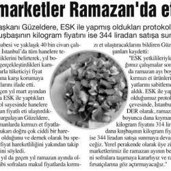 Ramazan'da Et Fiyatları Sabitlendi