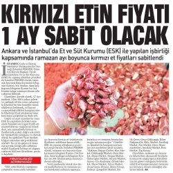 Ramazan'da Et Fiyatları Sabitlendi