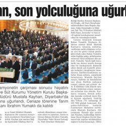 Genel Müdürümüz Mustafa Kayhan'ı Ebedi Aleme Uğurladık