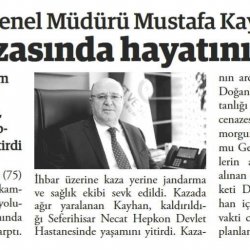 Genel Müdürümüz Mustafa Kayhan'ı Ebedi Aleme Uğurladık