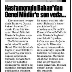 Genel Müdürümüz Mustafa Kayhan'ı Ebedi Aleme Uğurladık