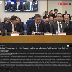 Tarım ve Orman Bakanı İbrahim Yumaklı, Et ve Süt Kurumu Hakkındaki İddialara Açıklık Getirdi