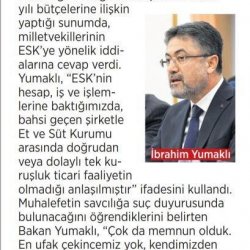 Tarım ve Orman Bakanı İbrahim Yumaklı, Et ve Süt Kurumu Hakkındaki İddialara Açıklık Getirdi