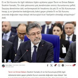 Tarım ve Orman Bakanı İbrahim Yumaklı, Et ve Süt Kurumu Hakkındaki İddialara Açıklık Getirdi