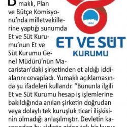 Tarım ve Orman Bakanı İbrahim Yumaklı, Et ve Süt Kurumu Hakkındaki İddialara Açıklık Getirdi