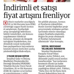 İndirimli Et Satışı Fiyat Artışını Frenliyor