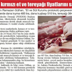 İstanbul ve Ankara'da Kırmızı Et ile Tereyağı Fiyatları Sabitlendi