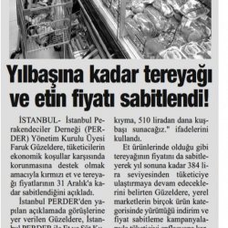 İstanbul ve Ankara'da Kırmızı Et ile Tereyağı Fiyatları Sabitlendi