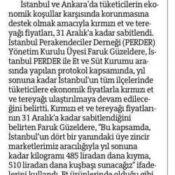 İstanbul ve Ankara'da Kırmızı Et ile Tereyağı Fiyatları Sabitlendi