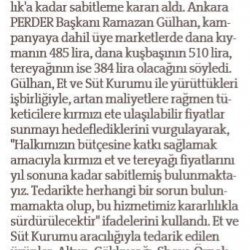 İstanbul ve Ankara'da Kırmızı Et ile Tereyağı Fiyatları Sabitlendi